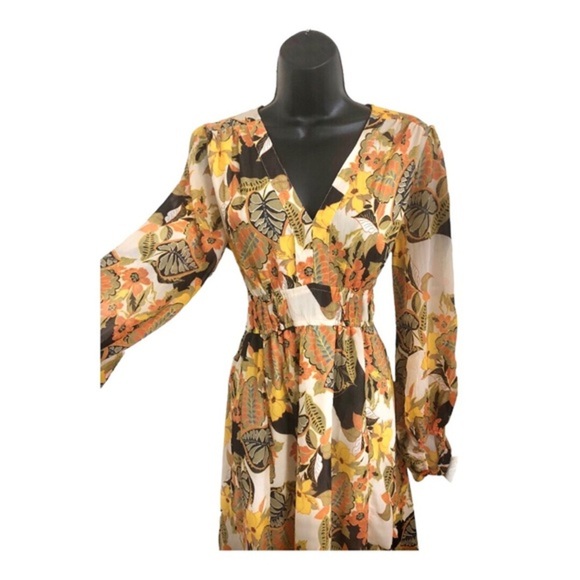 Jessica Simpson Clover fields bonita v-neck empire waist flowy dress size medium - Picture 9 of 15